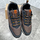 Термо-кросівки чоловічі зимові плащівка коричневі, фото 3