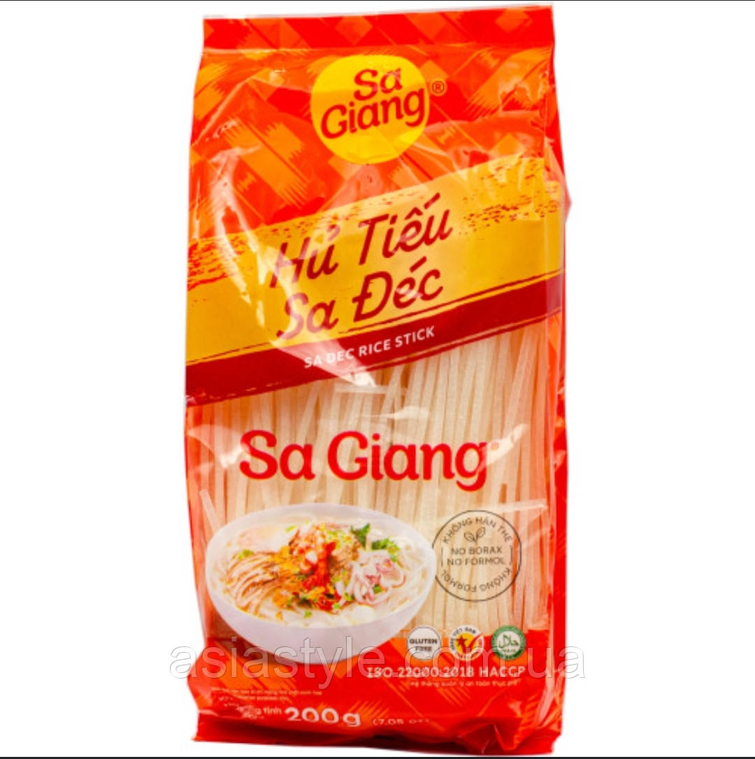 Рисолокшина, 2.5 мм, для супу, вермішель, локшина, Tm Sa Giang, HuTieu Sa Dec, Sa Giang, rice stick, 200 г, ч