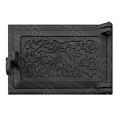 Чавунні дверцята піддувальні Булат Чавун двері піддувальні Павутинка Дверцята зольників 250x170 мм чорний пофарбований