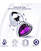 Металева анальна втулка "Heart" violet, розмір S, фото 2