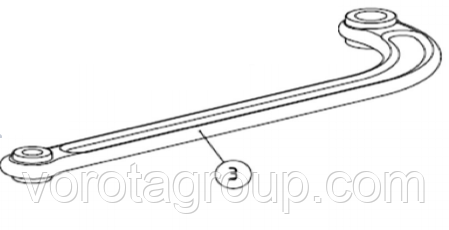 Важіль вигнутий AN-MOTORS ASW.4003