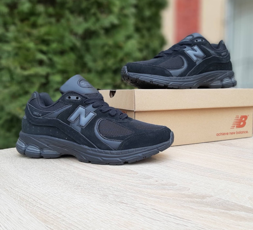 Чоловічі кросівки New Balance 2002R Black Нью Беланс чорні замшеві демісезон спортивні