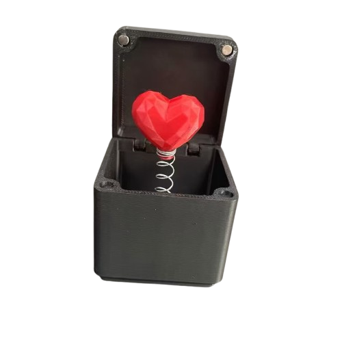 Оригінальний подарунок "Кробочка для коробочка з серцем на пружинці", фото 1