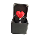 Оригінальний подарунок "Кробочка для коробочка з серцем на пружинці"