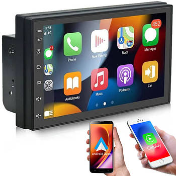 Сенсорна автомагнітола 2DIN з екраном 7", 2/16GB, Bluetooth, CP606 / Магнітола в машину / Андроїд магнітола