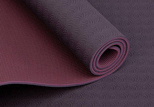Екологічний килимок для йоги Bodhi Lotus Pro 183x60x0.6 см баклажановий