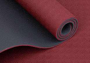 Екологічний килимок для йоги Bodhi Lotus Pro 183x60x0.6 см бордовий