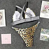 Роздільний купальник бікіні білого кольору з пушапом, фото 7