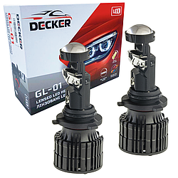 Led світлодіодні міні лінзи Bi-LED DECKER LED GL-01 HB4 9006 6000k 55w 8000Lm 9-32v