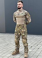 Бойовий костюм мультикам G2 тактичні штани з наколінниками + убакс бойова сорочка форма тактична убакс + штани