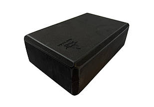 Блок для йоги та стретчингу міцний універсальний RAO з піни EVA чорний