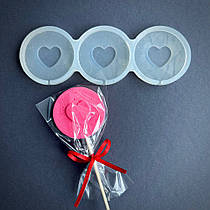 Силіконовий молд для льодяників "Коло з серцем"