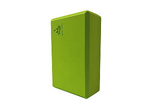 Блок для йоги та стретчингу універсальний міцний RAO з піни EVA салатовий