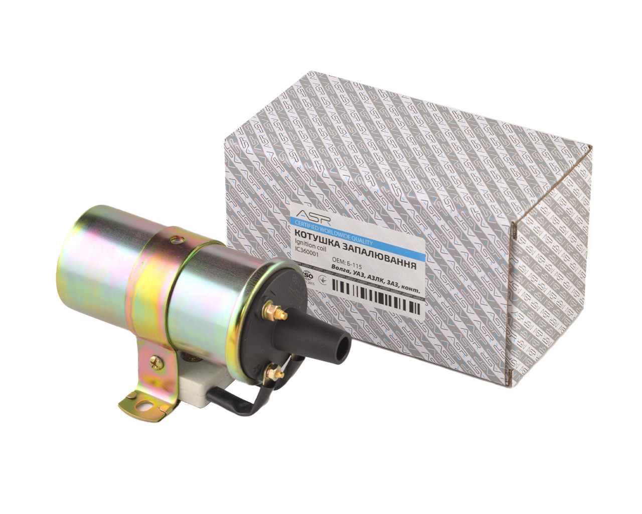 Котушка запалювання Волга, УАЗ конт. (ASR) (IC360001)