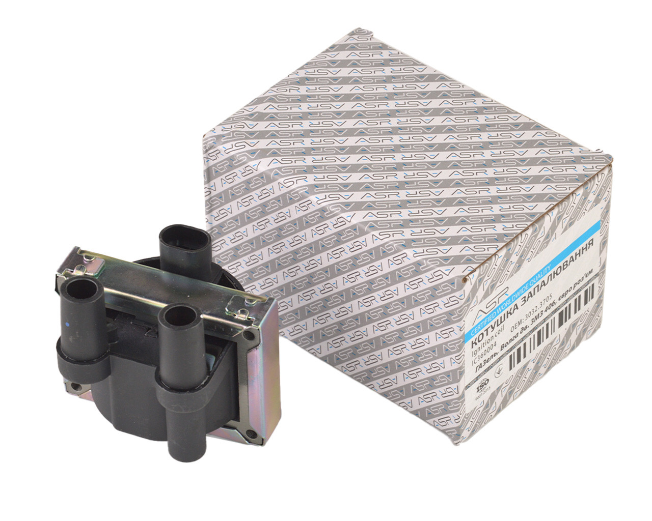 Котушка запалювання ГАЗель, Волга дв. ЗМЗ 406, 405 євро роз'єм (ASR) (IC360004)