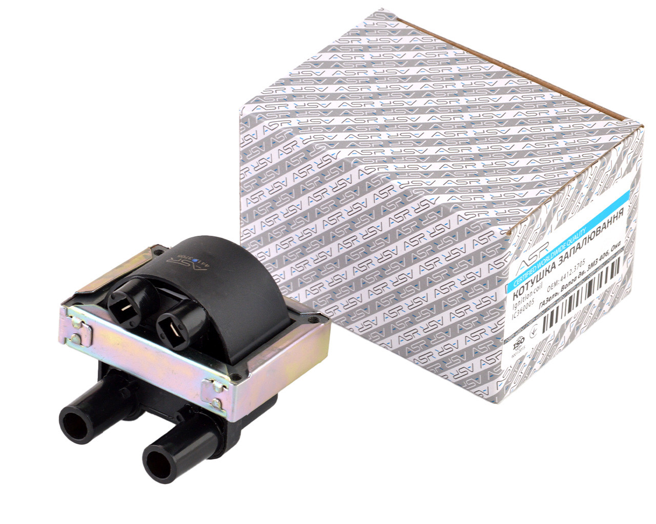 Котушка запалювання ГАЗель, Волга дв. ЗМЗ 406, Ока (ASR) (IC360005)