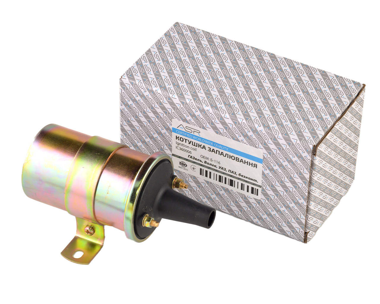 Котушка запалювання ГАЗель, Волга, УАЗ, ПАЗ, безконт. (ASR) (IC360006)