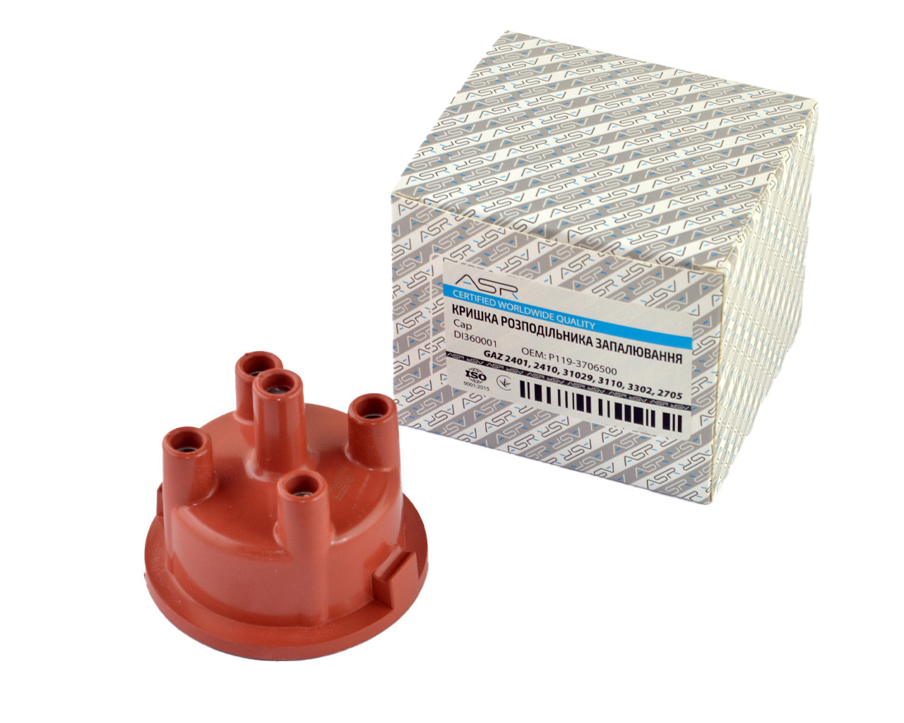 Кришка розподільника запалювання ГАЗ 2401, 2410, 31029, 3110, 3302, 2705 (ASR) (DI360005)