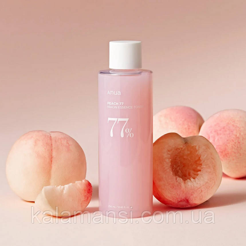 Тонер-есенція з персиком для гладкої шкіри Anua Peach 77 Niacin Essence Toner 250 мл
