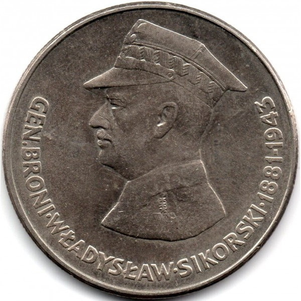 Польща 50 злотих, 1981 Польські воєначальники Другої світової війни - Владислав Сікорський №025