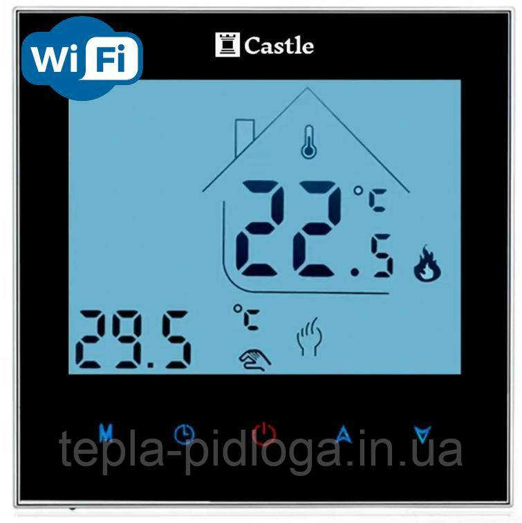 Терморегулятор програматор Castle AC605H WI-FI БІЛИЙ/ ЧОРНИЙ, фото 1