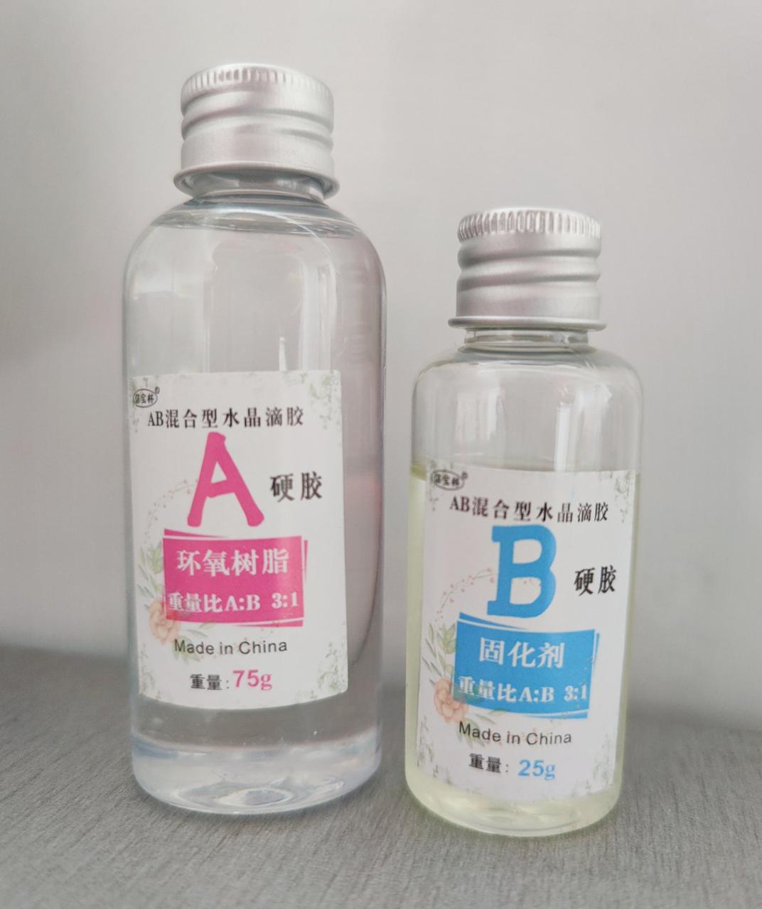 Епоксидна смола прозора, ювелірна, з затверджувачем, комплект 100 мл, фото 1