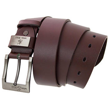 Шкіряний ремінь чоловічий 125 см, Bolo Bekele №3, Чорний / Ремінь для штанів / Ремінь шкіряний