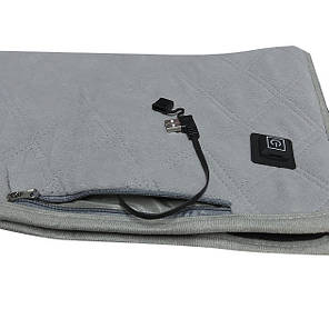 Накидка на крісло Lesko 8010 45*90 см USB Gray з підігрівом, фото 3