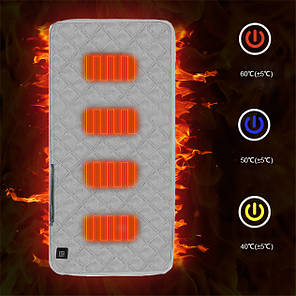 Накидка на крісло Lesko 8010 45*90 см USB Gray з підігрівом, фото 4