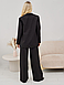 Вечірній класичний жіночий костюм в стилі оверсайз, чорний, фото 6