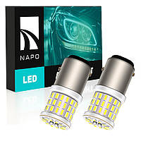 Комплект світлодіодних ламп NAPO LED 1157-3014-57smd-ceram P21/5W 1157 BAU15S колір світіння білий 2 шт