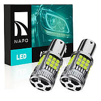 Комплект світлодіодних ламп NAPO LED 1156-3030-36smd P21W 1156 BA15S колір світіння білий 2 шт