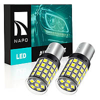 Комплект світлодіодних ламп NAPO LED 1156-2835-54smd P21W 1156 BA15S колір світіння білий 2 шт