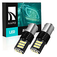 Комплект світлодіодних ламп NAPO LED 1156-3030-24smd P21W 1156 BA15S колір світіння білий 2 шт