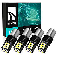 Комплект світлодіодних ламп NAPO LED 1156-3030-24smd P21W 1156 BA15S колір світіння білий 4 шт