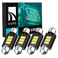 Комплект світлодіодних ламп NAPO LED SJ-3030-6SMD 31mm C5W C10W колір світіння білий 4 шт