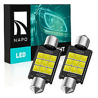 Комплект світлодіодних ламп NAPO LED SJ-3030-9SMD 31mm C5W C10W колір світіння білий 2 шт