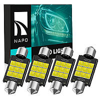 Комплект світлодіодних ламп NAPO LED SJ-3030-9SMD 31mm C5W C10W колір світіння білий 2 шт