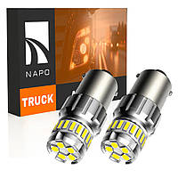 Комплект світлодіодних ламп NAPO TRUCK 1156-4014-18+5smd 9-48V P21W 1156 BA15S колір світіння білий 2 шт