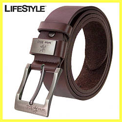 Bekele Bolo №3 чоловічий шкіряний ремінь 125 см/ Ремінець зі шкіри для джинсів та штанів