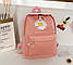 Набір шкільний 4 в 1 рюкзак, сумка, косметичка, гаманець 1240 Рожевий, фото 7