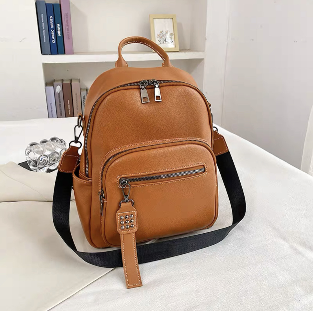 Жіночий рюкзак - сумка екошкіра 2005 brown