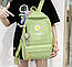 Набір шкільний 4 в 1 рюкзак, сумка, косметичка, гаманець 1283 Салатовий, фото 4