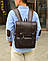 Рюкзак міський еко шкіра Dark Brown 1290, фото 6