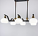Витончена люстра в чорному корпусі з білими плафонами на 6/8 ламп ZL 710, фото 3