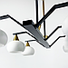 Витончена люстра в чорному корпусі з білими плафонами на 6/8 ламп ZL 710, фото 2