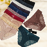 Труси жіночі з мереживом (бордо,чорний,бєж,сірий, темно-бузковий) 1 шт і Розміри M L XL XXL