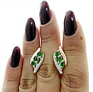 Срібні сережки з золотими накладками, фото 6