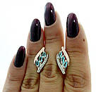 Срібні сережки з золотими накладками, фото 7