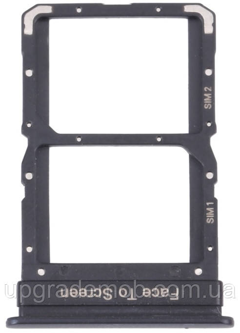 Тримач Sim-карти Xiaomi Poco X3 GT чорний Stargaze Black на дві Sim картки
